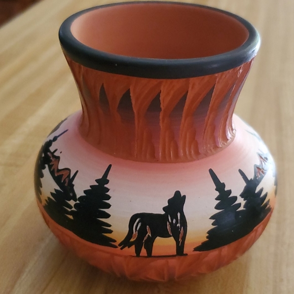 None Other - Pueblo animal carved vase